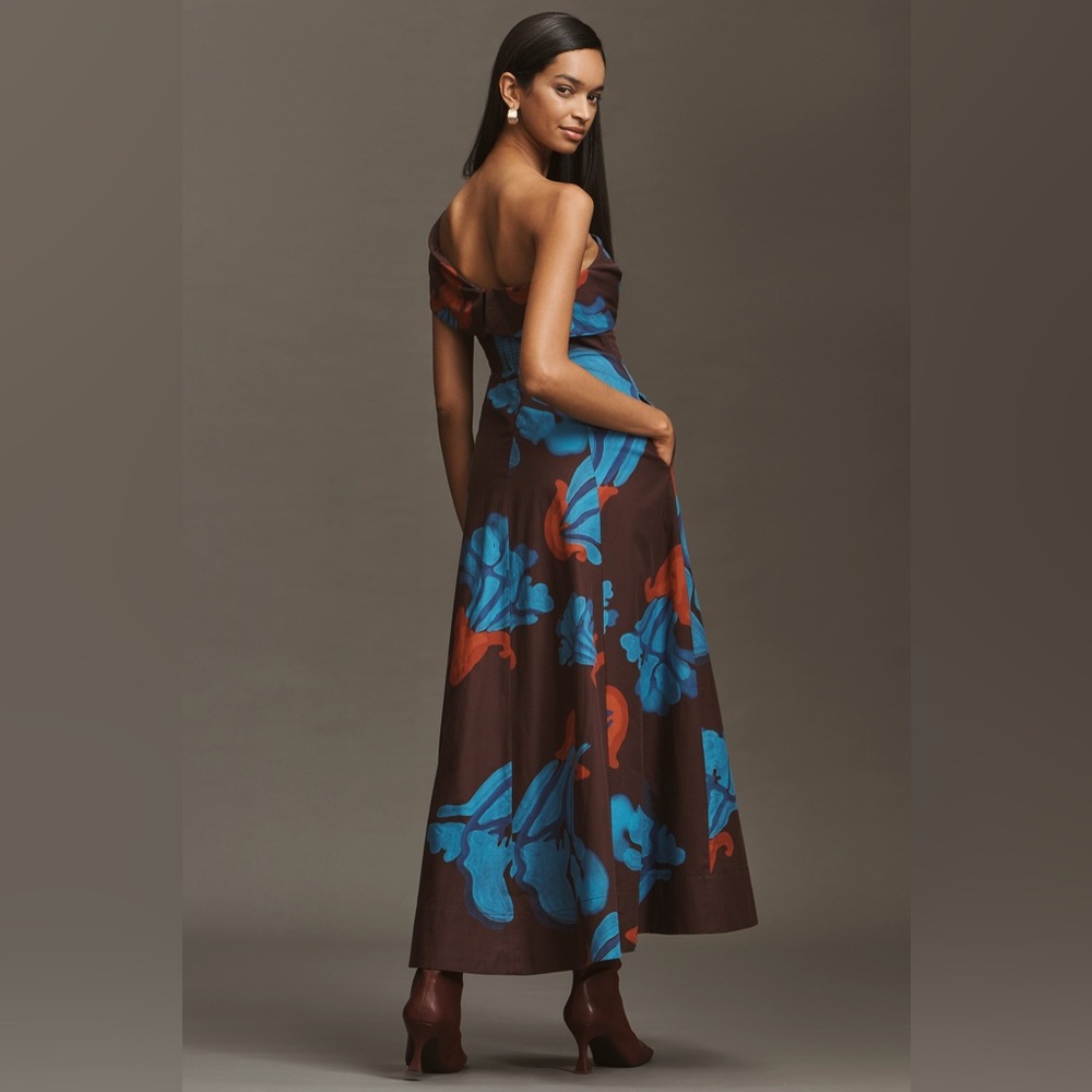 NWT De Loreta Naranjo Off the Shoulder Dress in Alux - Picture 2 of 5